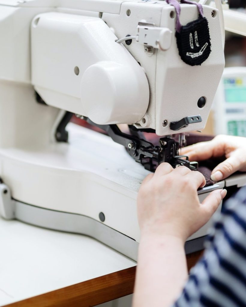 Worker working in fabric industry